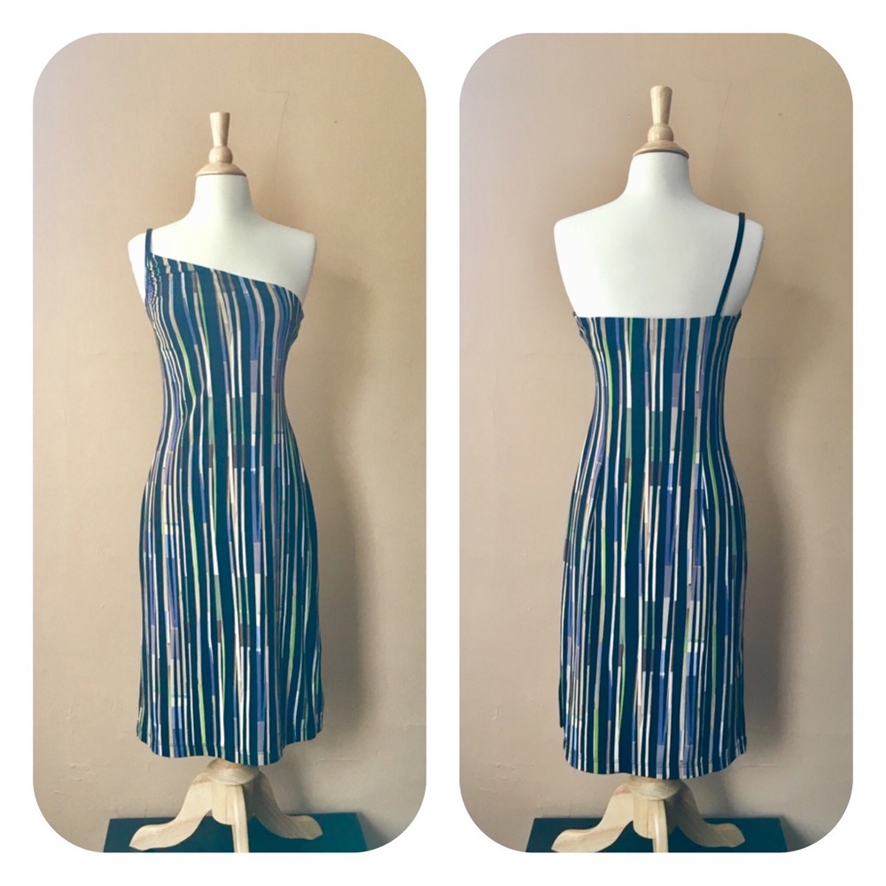 Sexy BCBG one shoulder midi dress